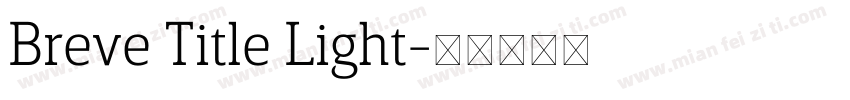 Breve Title Light字体转换